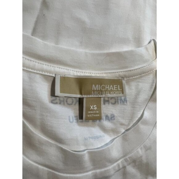 Michael Michael Kors Watch Hunger Stop T-Shirt in White - Picture 4 of 4